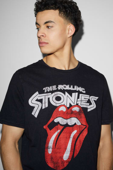 Hombre - Camiseta - Rolling Stones - negro