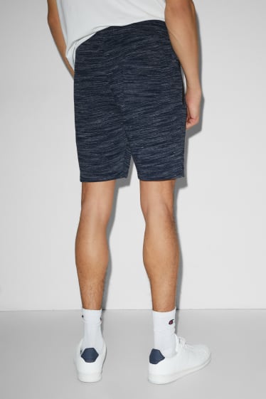 Uomo - Shorts di felpa - blu scuro-melange