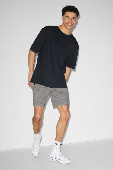 Uomo - Shorts di felpa - grigio melange