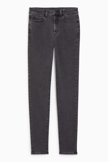 Kobiety - Jegging Jeans - wysoki stan - super skinny fit - dżins-ciemnoszary