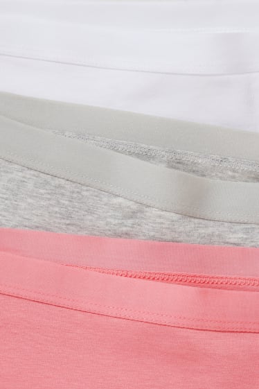 Enfants filles - Lot de 3 - shortys - blanc / rose