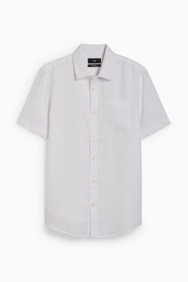 Herren - Leinenhemd - Regular Fit - Kent - weiss