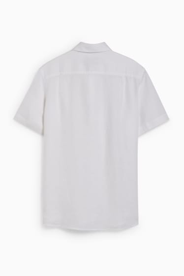 Herren - Leinenhemd - Regular Fit - Kent - weiss