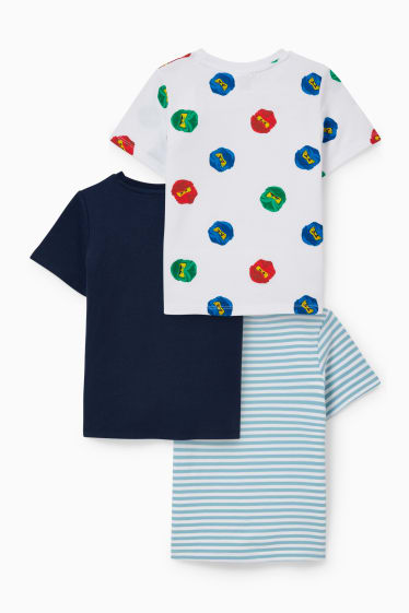 Children Boys - Multipack of 3 - Lego Ninjago - short sleeve T-shirt - dark blue