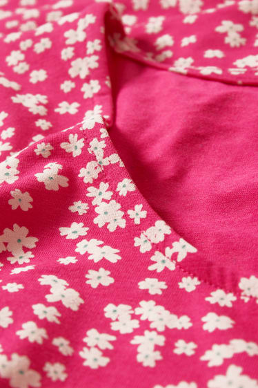 Femmes - T-shirt - à fleurs - rose