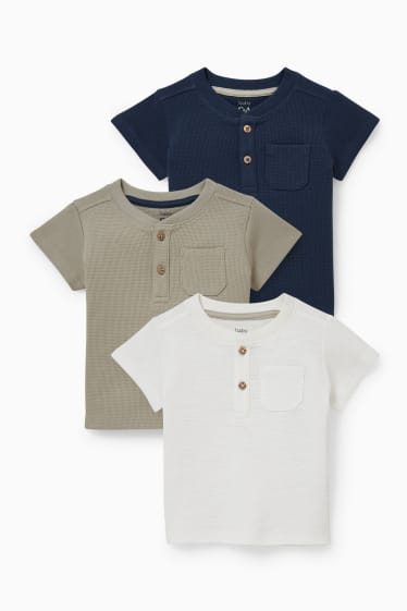 Baby Jungen - Multipack 3er - Baby-Kurzarmshirt - hellgrün