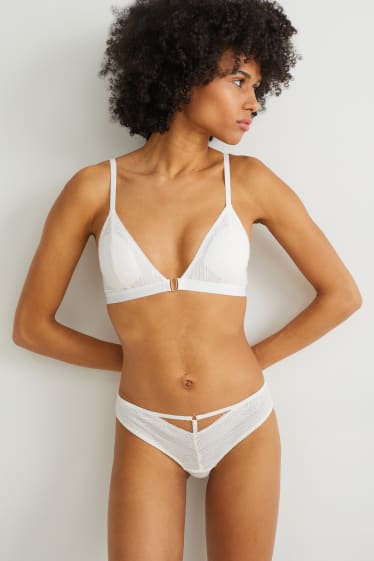 Mujer - Bralette - con relleno - LYCRA® - blanco roto