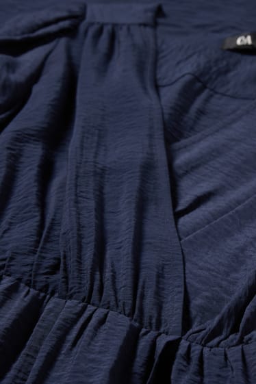 Femmes - Robe croisée - bleu foncé