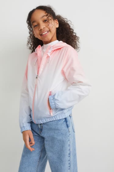 Kinderen: meisjes - Jas met capuchon - roze