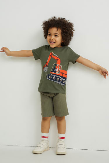 Enfants garçons - Bermudas - à rayures - vert