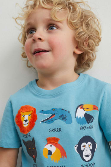Kinder Jungen - Set - Kurzarmshirt und Sweatshorts - 2 teilig - türkis