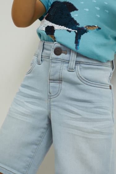 Enfants - Lot de 2 - bermudas en jean - jog denim - jean bleu foncé