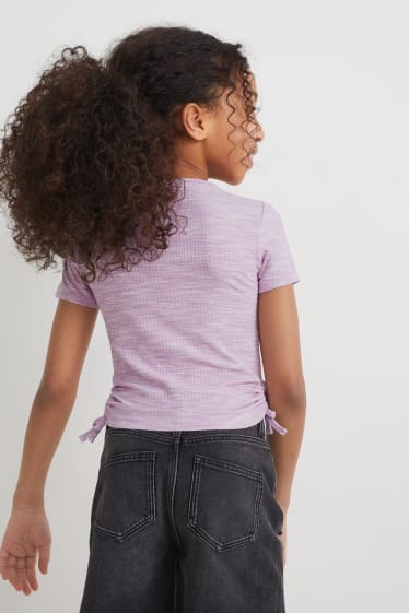 Copii - Tricou cu mânecă scurtă - violet deschis