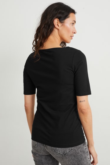 Damen - T-Shirt - LYCRA® - schwarz