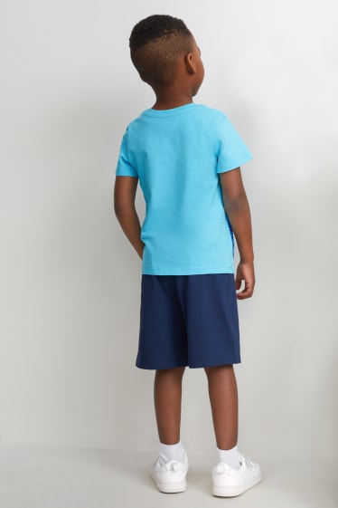 Bambini - Confezione da 2 - pigiama con pantaloni corti - 4 pezzi - blu
