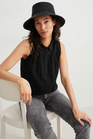 Donna - Blusa smanicata - nero