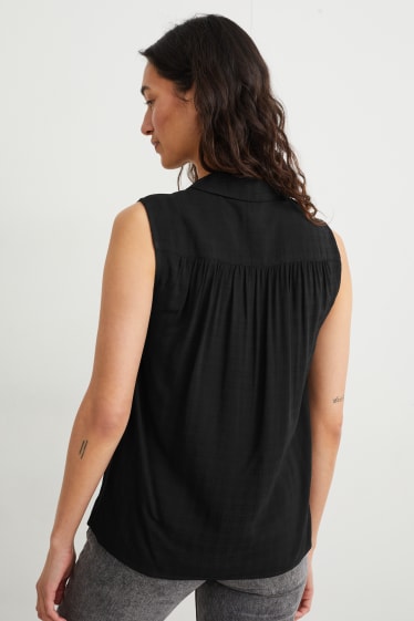 Donna - Blusa smanicata - nero