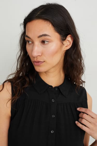 Donna - Blusa smanicata - nero