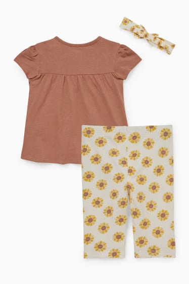 Babies - Baby outfit - 3 piece - beige