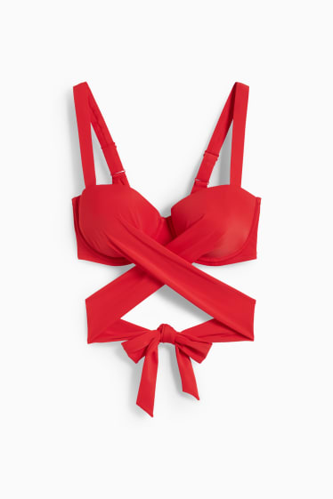 Femei - Top bikini cu armătură - vătuit - LYCRA® XTRA LIFE™ - roșu