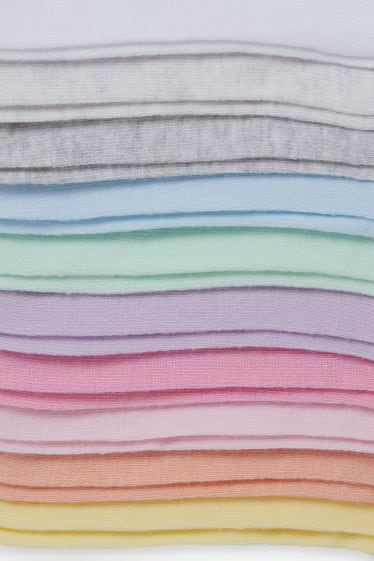Kinder Mädchen - Multipack 10er - Sneakersocken - rosa / hellblau
