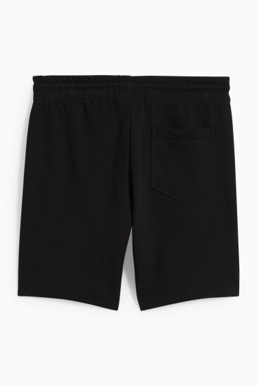 Bărbați - Pantaloni scurți trening - negru