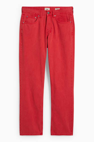 Men - Regular jeans - red