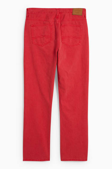 Pánské - Regular jeans - červená