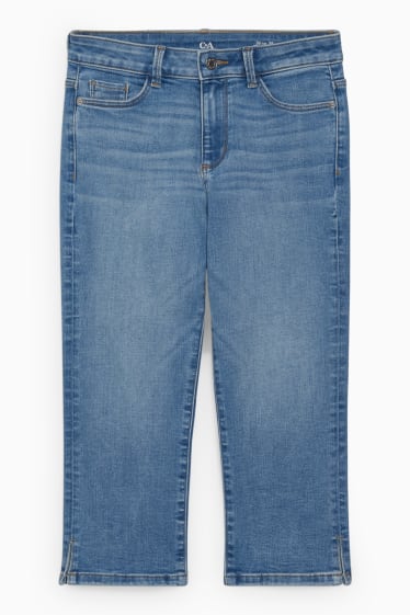 Dona - Capri jeans - mid waist - slim fit - texà blau clar