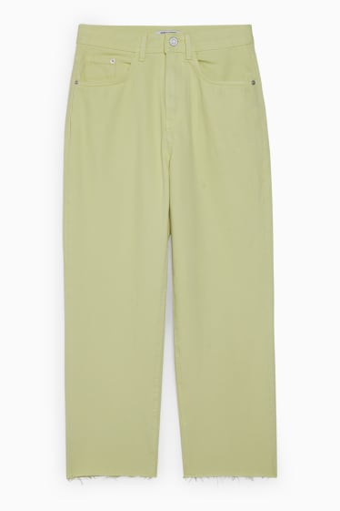 Damen - CLOCKHOUSE - Hose - High Waist - Straight Fit - hellgrün