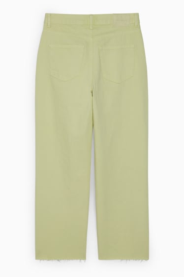 Damen - CLOCKHOUSE - Hose - High Waist - Straight Fit - hellgrün