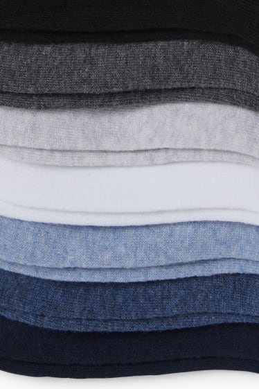 Kinderen: jongens - Set van 7 paar - sneakersokken - zwart