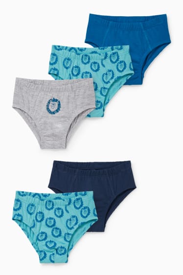 Kinderen - Set van 5 - slip - lichtturquoise