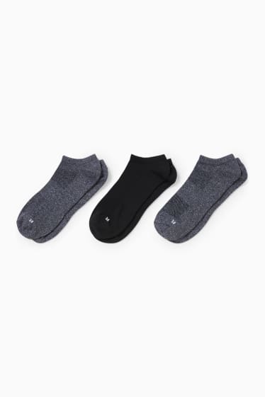 Pánské - Multipack 3 ks - ponožky do tenisek - šedá
