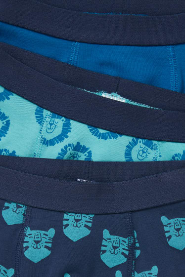 Kinderen - Set van 3 - boxershort - lichtturquoise