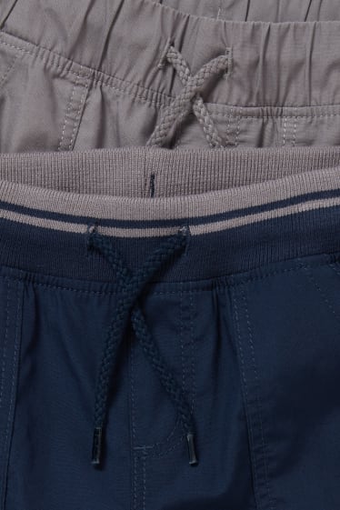 Enfants - Lot de 2 - bermudas - bleu foncé