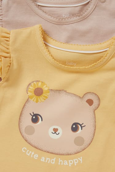 Bebés - Pack de 2 - camisetas de manga corta para bebé - amarillo