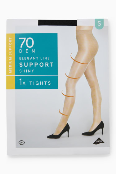 Women - Support tights - 70 denier - black