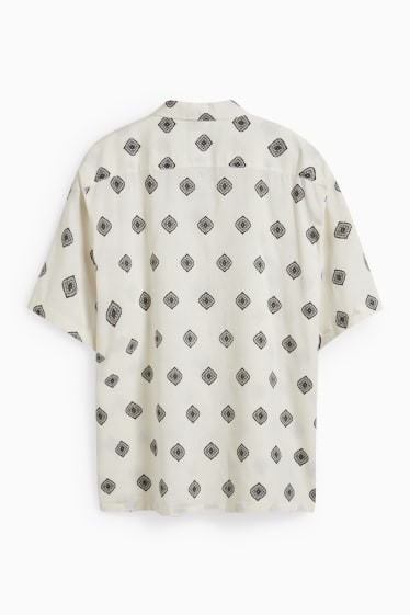 Herren - Hemd - Regular Fit - Reverskragen - Leinen-Mix - hellbeige