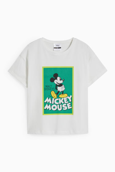 Dames - T-shirt - Mickey Mouse - wit