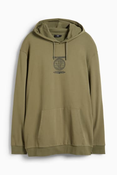 Hombre - Sudadera con capucha - verde