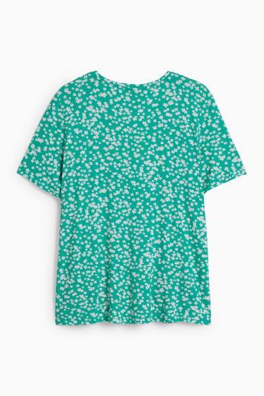 Femmes - T-Shirt - LYCRA® - à fleurs - vert