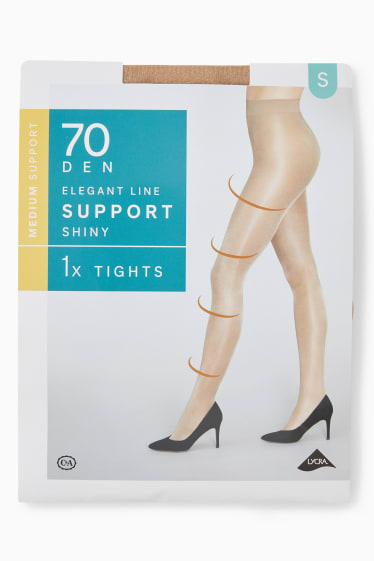 Damen - Stützstrumpfhose - 70 DEN - beige