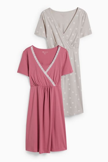 Women - Multipack of 2 - nursing nightdress - pink