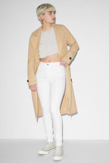 Jóvenes - CLOCKHOUSE - super skinny jeans - high waist - blanco