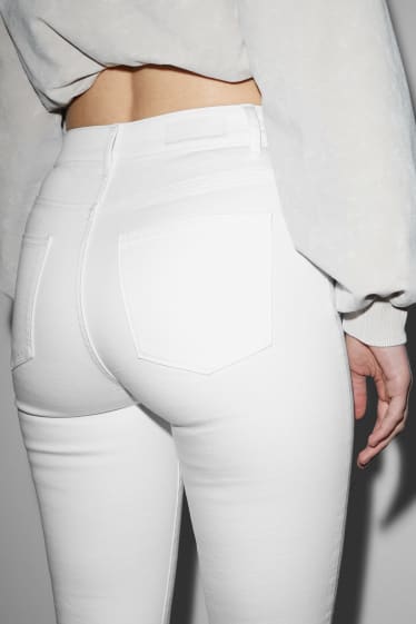 Ados & jeunes adultes - CLOCKHOUSE - super skinny jean - high waist - blanc