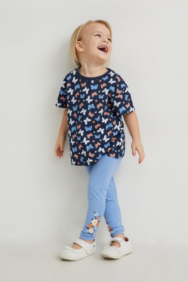 Kinderen - Set van 3 - legging - blauw