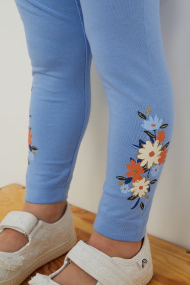 Kinderen - Set van 3 - legging - blauw