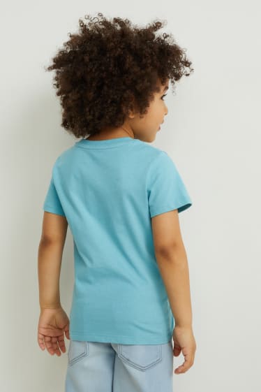 Copii - Tricou cu mânecă scurtă - aspect lucios - turcoaz