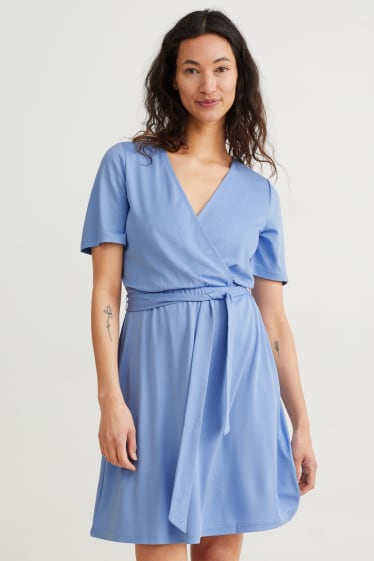 Femmes - Robe portefeuille - bleu